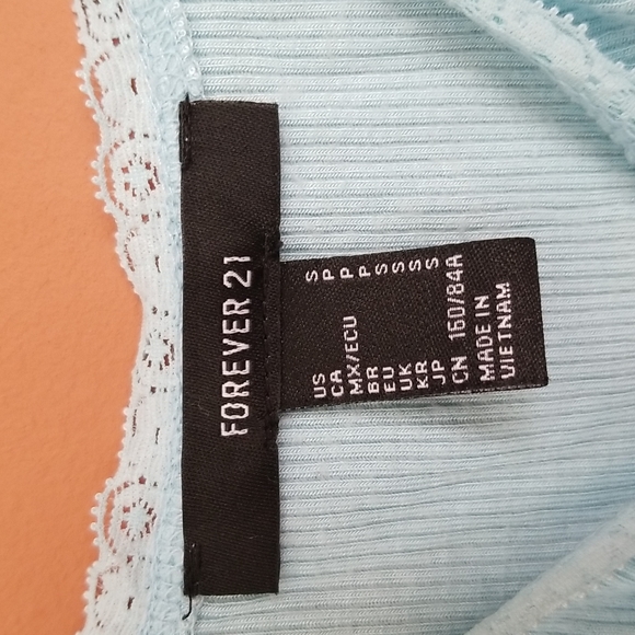 Tarot Sun Light Baby Blue Cropped Ribbed Tank - Picture 5 of 5